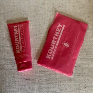 Kourtney Kellar Self-Tan Body Lotion Medium +‎ Application Mitt Set 6.7 oz